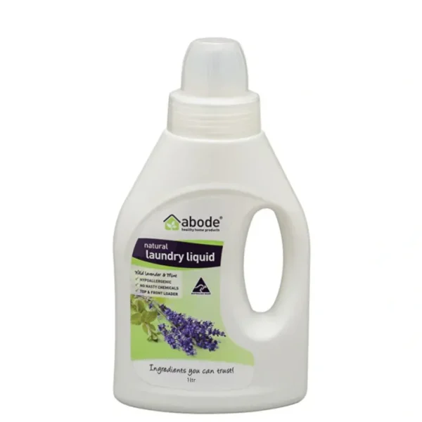 Wash*Abode Cleaning Products Abode Laundry Liquid (Front & Top Loader) Wild Lavender & Mint 1000ml - GlowEssence Care - Embrace the Essence of Radiance with Premium Skincare Solutions