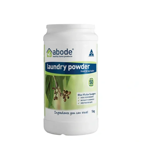 Wash*Abode Cleaning Products Abode Laundry Powder (Front & Top Loader) Blue Mallee Eucalyptus 1kg - GlowEssence Care - Embrace the Essence of Radiance with Premium Skincare Solutions