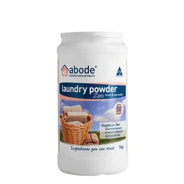 Flash Sale Abode Cleaning Products Abode Laundry Powder (Front & Top Loader) Zero 1kg - GlowEssence Care - Embrace the Essence of Radiance with Premium Skincare Solutions