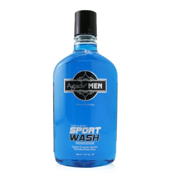Wash*Agadir Argan Oil Agadir Men Active Recharge Hair & Body Sport Wash 508ml/17oz - GlowEssence Care - Embrace the Essence of Radiance with Premium Skincare Solutions
