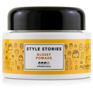 Best AlfaParf Style Stories Glossy Pomade (Strong Hold) 100ml/3.66oz - GlowEssence Care - Embrace the Essence of Radiance with Premium Skincare Solutions