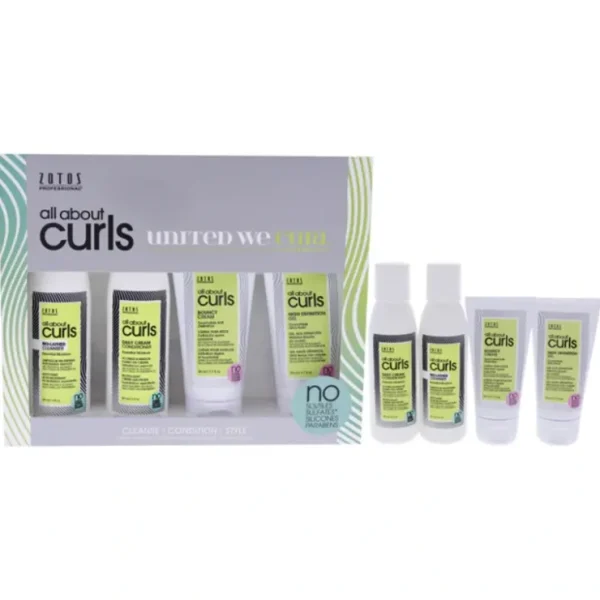 Shop All*All About Curls Starter Kit by All About Curls for Unisex - 4 Pc 3oz Cleanser, 3oz Conditioner, 1.7oz Gel, 1.7oz Cream - GlowEssence Care - Embrace the Essence of Radiance with Premium Skincare Solutions