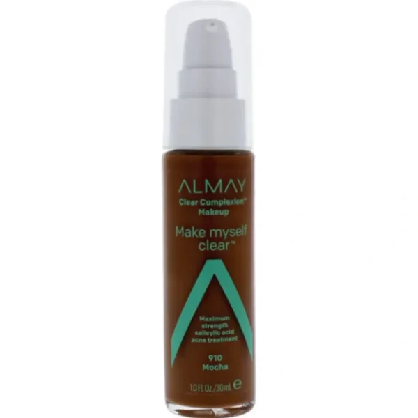 Complexion-care*Almay Clear Complexion Makeup - 910 Mocha by Almay for Women - 1 oz Foundation - GlowEssence Care - Embrace the Essence of Radiance with Premium Skincare Solutions