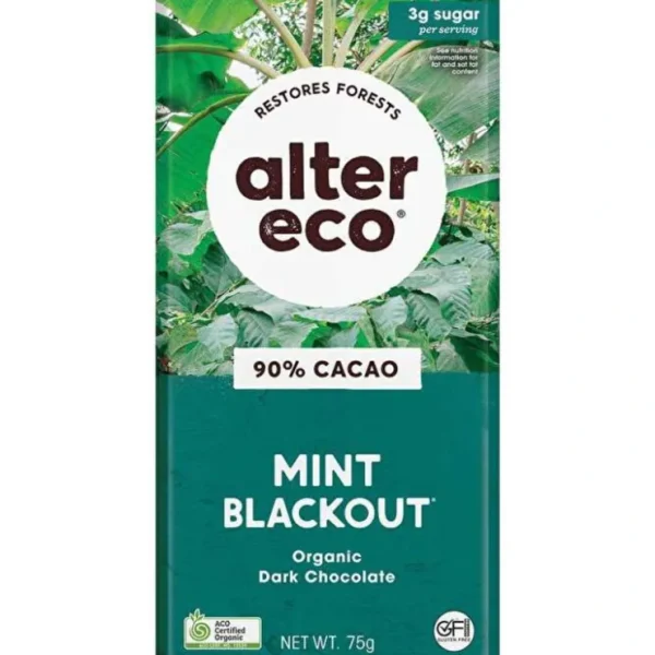 Shop All*Alter Eco Chocolate Organic Dark Mint Blackout 12x75g - GlowEssence Care - Embrace the Essence of Radiance with Premium Skincare Solutions