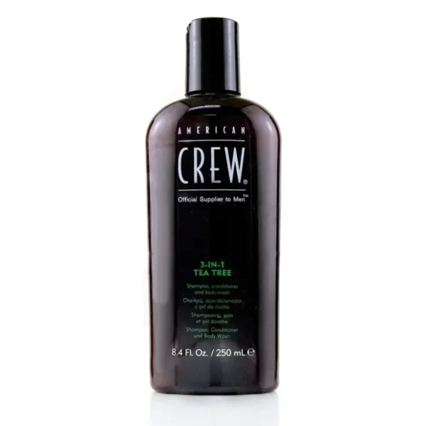 Wash*American Crew Men 3-IN-1 Tea Tree Shampoo, Conditioner and Body Wash 250ml/8.4oz - GlowEssence Care - Embrace the Essence of Radiance with Premium Skincare Solutions