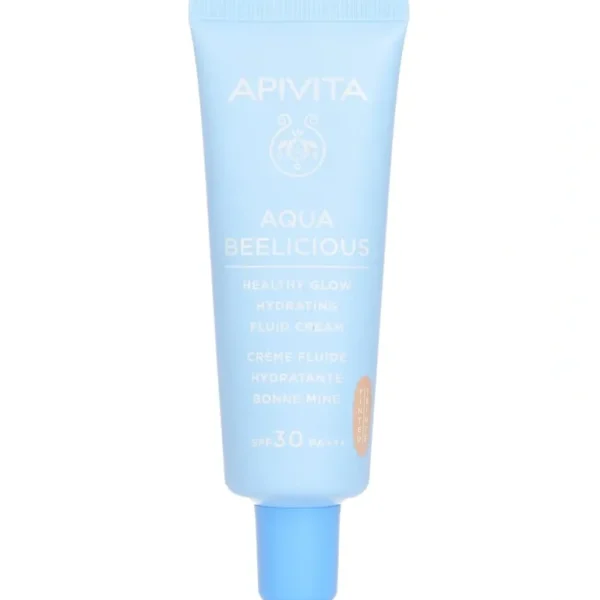 Store Apivita Aqua Beelicious Healthy Glow Hydrating Fluid Cream Tinted SPF 30 40ml - GlowEssence Care - Embrace the Essence of Radiance with Premium Skincare Solutions