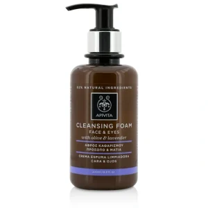 Wash*Apivita Cleansing Foam With Olive & Lavender For Face & Eyes 200ml/6.8oz - GlowEssence Care - Embrace the Essence of Radiance with Premium Skincare Solutions
