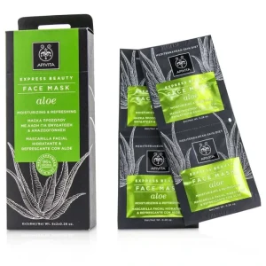 Beauty*Apivita Express Beauty Face Mask with Aloe (Moisturizing & Refreshing) 6x(2x8ml) - GlowEssence Care - Embrace the Essence of Radiance with Premium Skincare Solutions