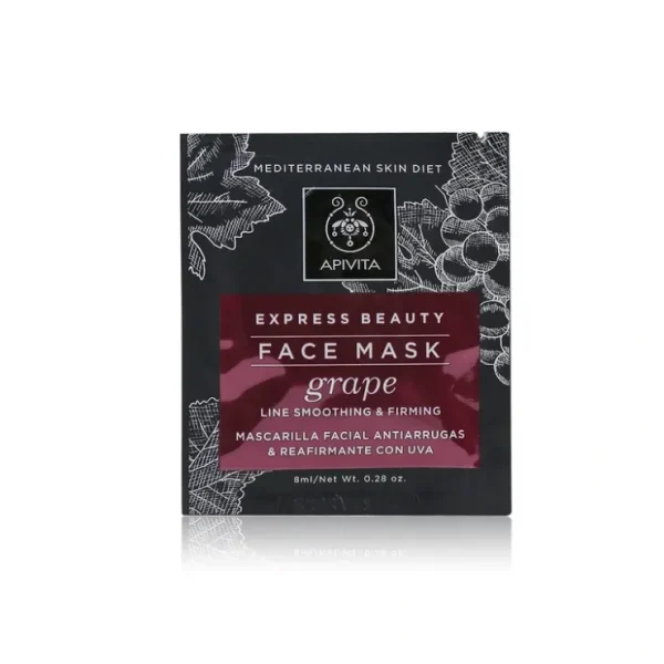 Beauty*Apivita Express Beauty Face Mask with Grape (Line Smoothing & Firming) 6x(2x8ml) - GlowEssence Care - Embrace the Essence of Radiance with Premium Skincare Solutions