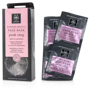 Beauty*Apivita Express Beauty Face Mask with Pink Clay (Gentle Cleansing) 6x(2x8ml) - GlowEssence Care - Embrace the Essence of Radiance with Premium Skincare Solutions