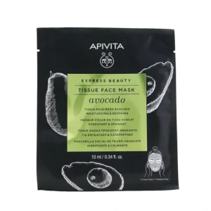Beauty*Apivita Express Beauty Tissue Face Mask with Avocado (Moisturizing & Soothing) - Exp. Date: 06/2022 6x10ml/0.34oz - GlowEssence Care - Embrace the Essence of Radiance with Premium Skincare Solutions