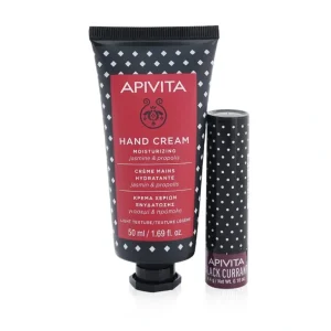 Discount Apivita Happy Hands & Merry Kisses Jasmine Set: Hand Cream Jasmine & Propolis 50ml+ Lip Care Black Currant 4.4g 2pcs - GlowEssence Care - Embrace the Essence of Radiance with Premium Skincare Solutions