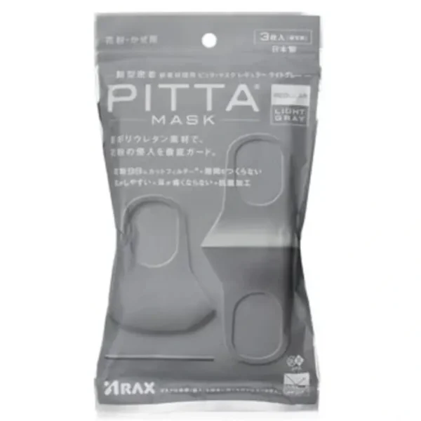 Wash*ARAX Arax Pitta Mask Light Gray Regular - 3 Sheets 3pcs/bag - GlowEssence Care - Embrace the Essence of Radiance with Premium Skincare Solutions