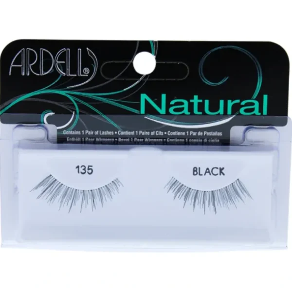 Flash Sale Ardell Natural Lashes - # 135 Black by Ardell for Women - 1 Pair Eyelashes - GlowEssence Care - Embrace the Essence of Radiance with Premium Skincare Solutions