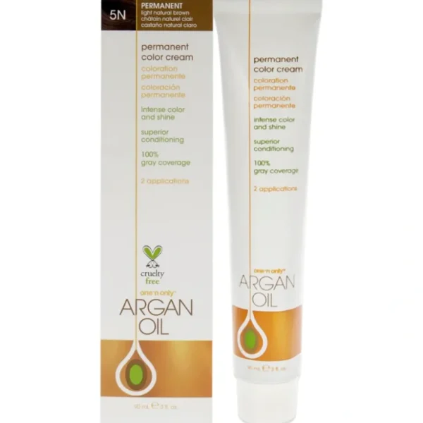 Shop All*Argan Oil Permanent Color Cream - 5N Light Natural Brown by One n Only for Unisex - 3 oz Hair Color - GlowEssence Care - Embrace the Essence of Radiance with Premium Skincare Solutions