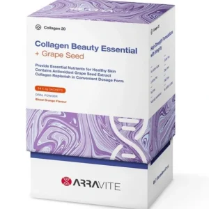 Cheap ARRAVITE Collagen Beauty Essential + Grape Seed | Blood Orange 14 x 3g - GlowEssence Care - Embrace the Essence of Radiance with Premium Skincare Solutions