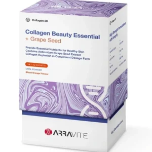Beauty*ARRAVITE Collagen Beauty Essential + Grape Seed | Blood Orange 14 x 3g - GlowEssence Care - Embrace the Essence of Radiance with Premium Skincare Solutions