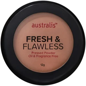 Hot Australis Fresh & Flawless Pressed Powder 11g - Deep Golden - GlowEssence Care - Embrace the Essence of Radiance with Premium Skincare Solutions
