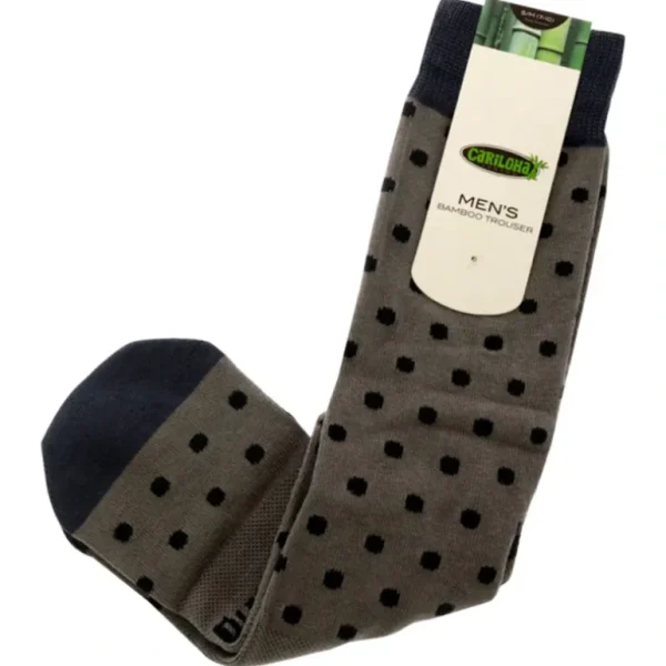Sale Bamboo Trouser Socks - Dot Gray by Cariloha for Women - 1 Pair Socks (S/M) - GlowEssence Care - Embrace the Essence of Radiance with Premium Skincare Solutions