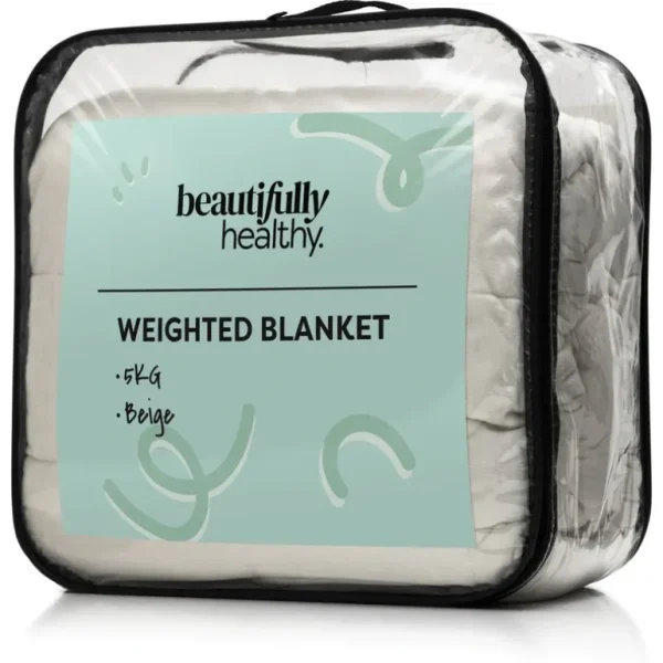Best Beautifully Healthy Weighted Blanket 5 kg - Beige - GlowEssence Care - Embrace the Essence of Radiance with Premium Skincare Solutions
