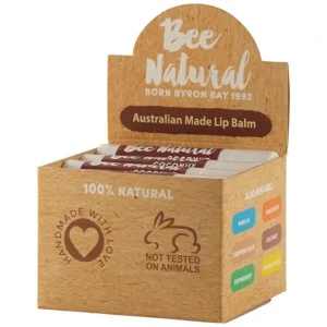 Outlet Bee Natural Lip Balm Stick Coconut 4.5ml x 12 Display - GlowEssence Care - Embrace the Essence of Radiance with Premium Skincare Solutions