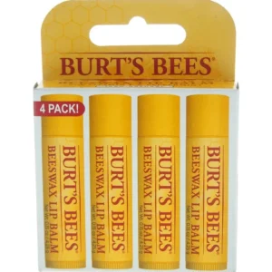 Sale Beeswax Lip Balm Pack by Burts Bees for Unisex - 4 x 0.15 oz Lip Balm - GlowEssence Care - Embrace the Essence of Radiance with Premium Skincare Solutions