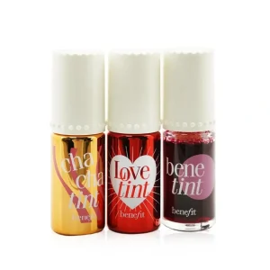 Clearance Benefit Lip Tints to Love Set (1x Chachatint 6ml + 1x Lovetint 6ml +1x Benetint 6ml) 3x6ml/0.2oz - GlowEssence Care - Embrace the Essence of Radiance with Premium Skincare Solutions