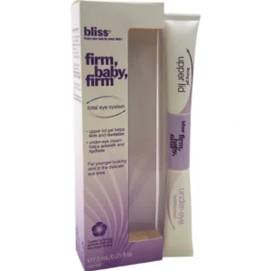 New Bliss Firm Baby Firm Total Eye System by Bliss for Unisex - 2 X 0.25 oz Upper Lid Firming Gel, Under-Eye Hydrating Cream - GlowEssence Care - Embrace the Essence of Radiance with Premium Skincare Solutions