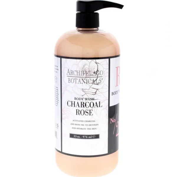 Best Sale Body Wash - Charcoal Rose by Archipelago Botanicals for Unisex - 33 oz Body Wash - GlowEssence Care - Embrace the Essence of Radiance with Premium Skincare Solutions