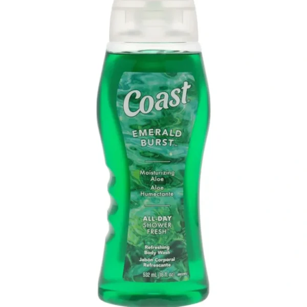 Wash*Body Wash - Emerald Burst by Coast for Unisex - 18 oz Body Wash - GlowEssence Care - Embrace the Essence of Radiance with Premium Skincare Solutions