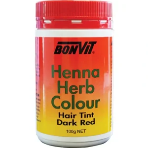 Clearance Bonvit Natural Hair Tint Henna Herb Colour (Henna & Herb Blend) Dark Red 100g - GlowEssence Care - Embrace the Essence of Radiance with Premium Skincare Solutions