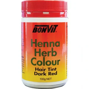 Wash*Bonvit Natural Hair Tint Henna Herb Colour (Henna & Herb Blend) Dark Red 100g - GlowEssence Care - Embrace the Essence of Radiance with Premium Skincare Solutions