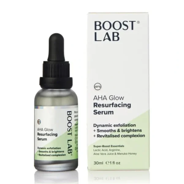 Discount BOOST LAB AHA Glow Resurfacing Serum 30ml - GlowEssence Care - Embrace the Essence of Radiance with Premium Skincare Solutions