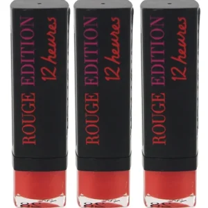 Fashion Bourjois Rouge Edition 12 Hours - 28 Pamplemousse Pour Ptite Frimousse by Bourjois for Women - 0.12 oz Lipstick - Pack of 3 - GlowEssence Care - Embrace the Essence of Radiance with Premium Skincare Solutions