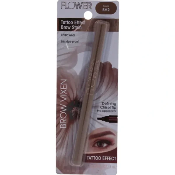 Store Brow Vixen Tattoo Effect Brow Stain - BV2 Taupe by Flower Beauty for Women - 0.034 oz Eyebrow - GlowEssence Care - Embrace the Essence of Radiance with Premium Skincare Solutions