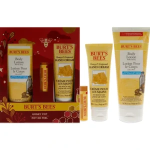 Outlet Burt's Bees Burts Bees Honey Pot Gift by Burts Bees for Unisex - 3 Pc 6oz Body Lotion, 2.6oz Hand Cream, 0.15oz Lip Balm - GlowEssence Care - Embrace the Essence of Radiance with Premium Skincare Solutions