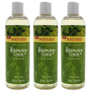 Wash*Burt's Bees Rosemary and Lemon Body Wash by Burts Bees for Unisex - 12 oz Body Wash - Pack of 3 - GlowEssence Care - Embrace the Essence of Radiance with Premium Skincare Solutions