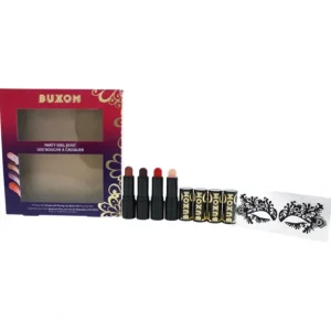 Fashion Buxom Party Girl Pout Set by Buxom for Women - 4 x 0.11 oz Mini Powerplump Lip Balm Big-O, Glowing, Fiery, Flushed - GlowEssence Care - Embrace the Essence of Radiance with Premium Skincare Solutions