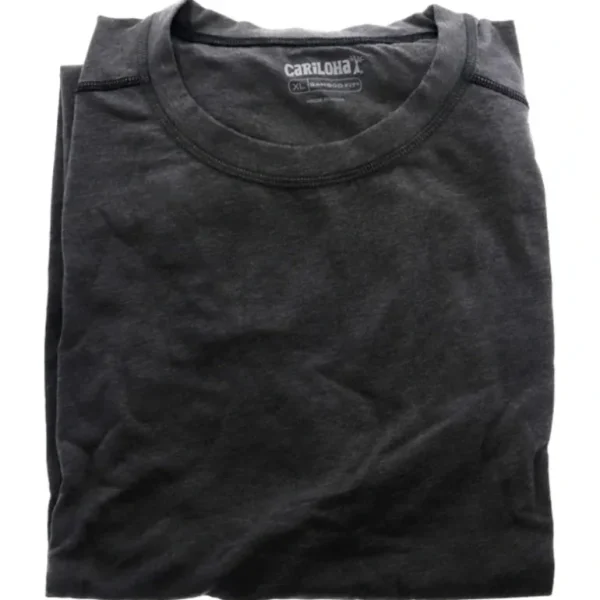 Store Cariloha Bamboo Athletic Crew T-Shirt - Carbon Heather by Cariloha for Men - 1 Pc T-Shirt (XL) - GlowEssence Care - Embrace the Essence of Radiance with Premium Skincare Solutions