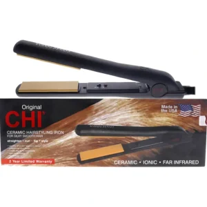 Outlet CHI Ceramic Hairstyling Flat Iron - European Plug - GF1001USAEU - Black by CHI for Unisex - 1 Inch Flat Iron - GlowEssence Care - Embrace the Essence of Radiance with Premium Skincare Solutions