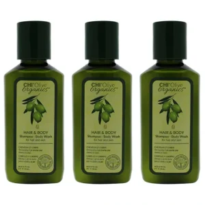 Wash*CHI Olive Organics Hair and Body Shampoo Body Wash by CHI for Unisex - 2 oz Body Wash - Pack of 3 - GlowEssence Care - Embrace the Essence of Radiance with Premium Skincare Solutions