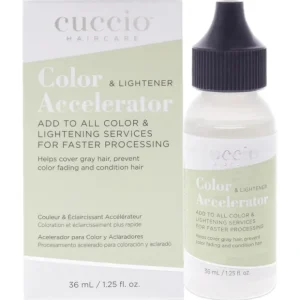 Hair-care*Color and Lightener Accelerator by Cuccio Haircare for Unisex - 1.25 oz Lightener - GlowEssence Care - Embrace the Essence of Radiance with Premium Skincare Solutions