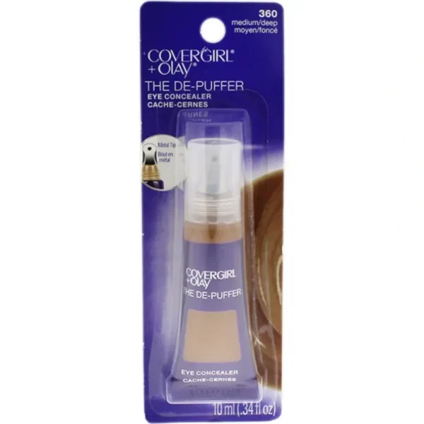 Discount CoverGirl CoverGirl + Olay The De-Puffer Eye Concealer - # 360 Medium/Deep by CoverGirl for Women - 0.34 oz Concealer - GlowEssence Care - Embrace the Essence of Radiance with Premium Skincare Solutions