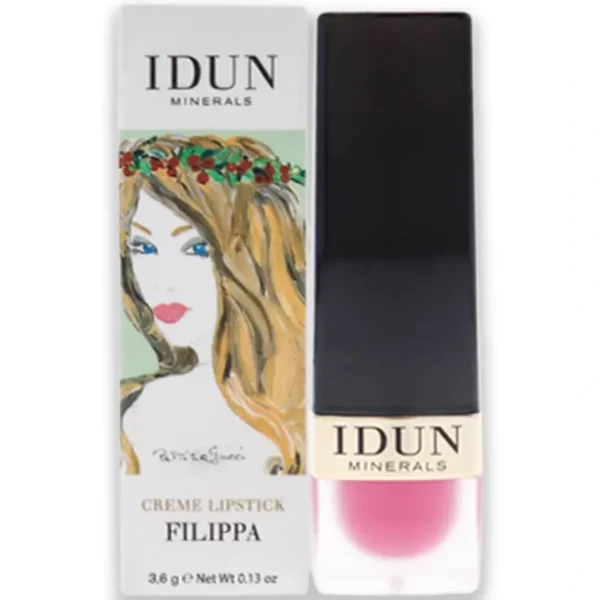 New Creme Lipstick - 204 Filippa by Idun Minerals for Women - 0.13 oz Lipstick - GlowEssence Care - Embrace the Essence of Radiance with Premium Skincare Solutions