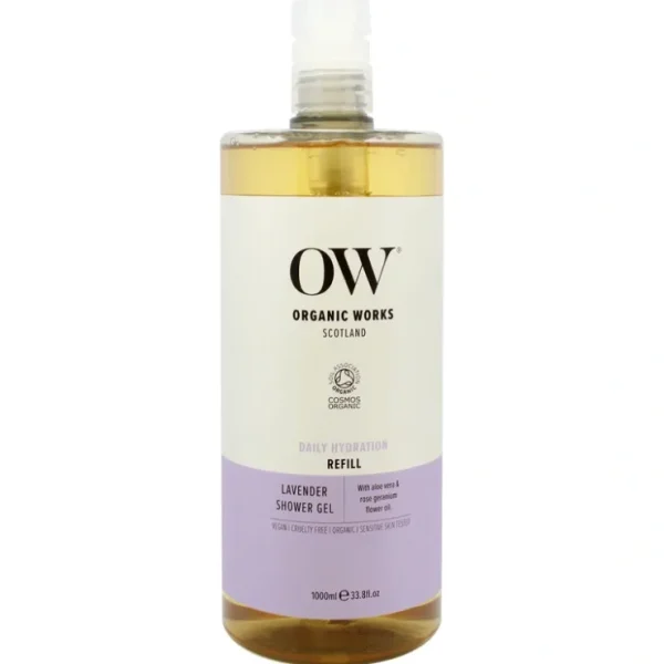 Wash*Daily Hydration Shower Gel - Lavender by Organic Works for Women - 33.8 oz Shower Gel (Refill) - GlowEssence Care - Embrace the Essence of Radiance with Premium Skincare Solutions