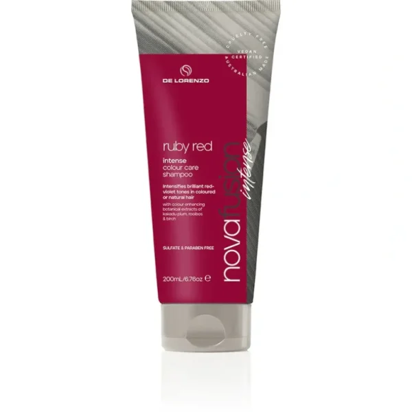 New De Lorenzo Novafusion Colour Care Shampoo Intense Ruby Red 200ml - GlowEssence Care - Embrace the Essence of Radiance with Premium Skincare Solutions