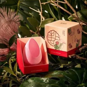 Beauty*DianYanZhi Taipei Flamingo Soft Mist Peach Cheek Flocking Beauty Egg (Box) makeup puff makeup sponge Fixed Size - GlowEssence Care - Embrace the Essence of Radiance with Premium Skincare Solutions