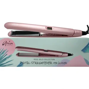 Beauty*Digital Hair Straightener - Rose Gold by Aria Beauty for Women - 1 Inch Flat Iron - GlowEssence Care - Embrace the Essence of Radiance with Premium Skincare Solutions