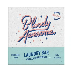 Wash*Downunder Wash Co . (Bloody Awesome) Laundry Bar Stain & Odour Remover Fragrance Free 150g - GlowEssence Care - Embrace the Essence of Radiance with Premium Skincare Solutions