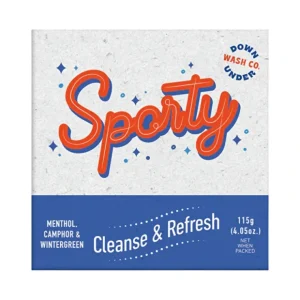 Wash*Downunder Wash Co . Sporty Cleanse & Refresh Menthol Camphor & Wintergreen 115g - GlowEssence Care - Embrace the Essence of Radiance with Premium Skincare Solutions